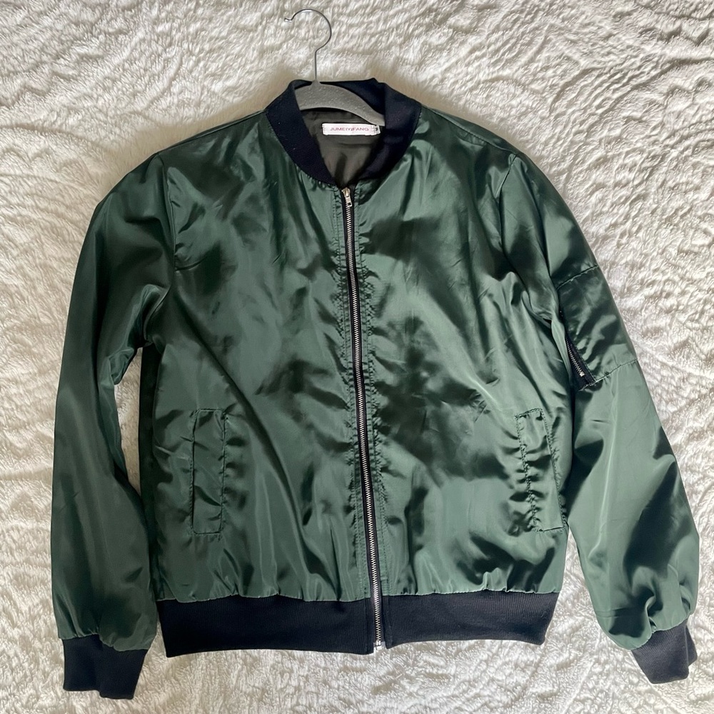 Green jacket with pockets